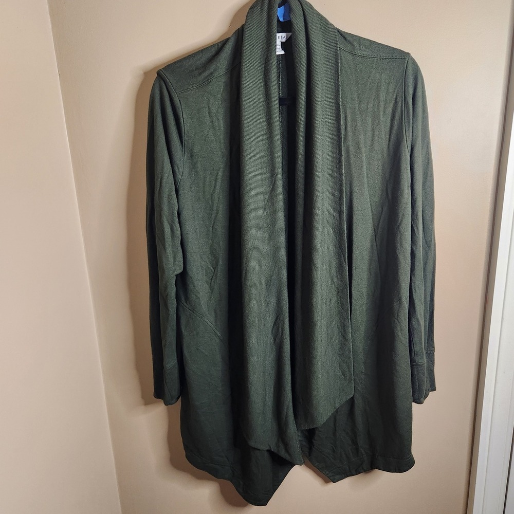 Athleta Pranayama Wrap Cardigan Dark Green Size Medium